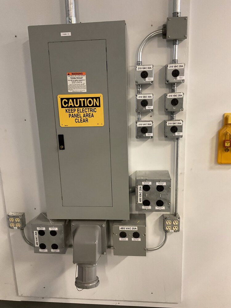 Industrial 480V panel upgrade with conduit routing