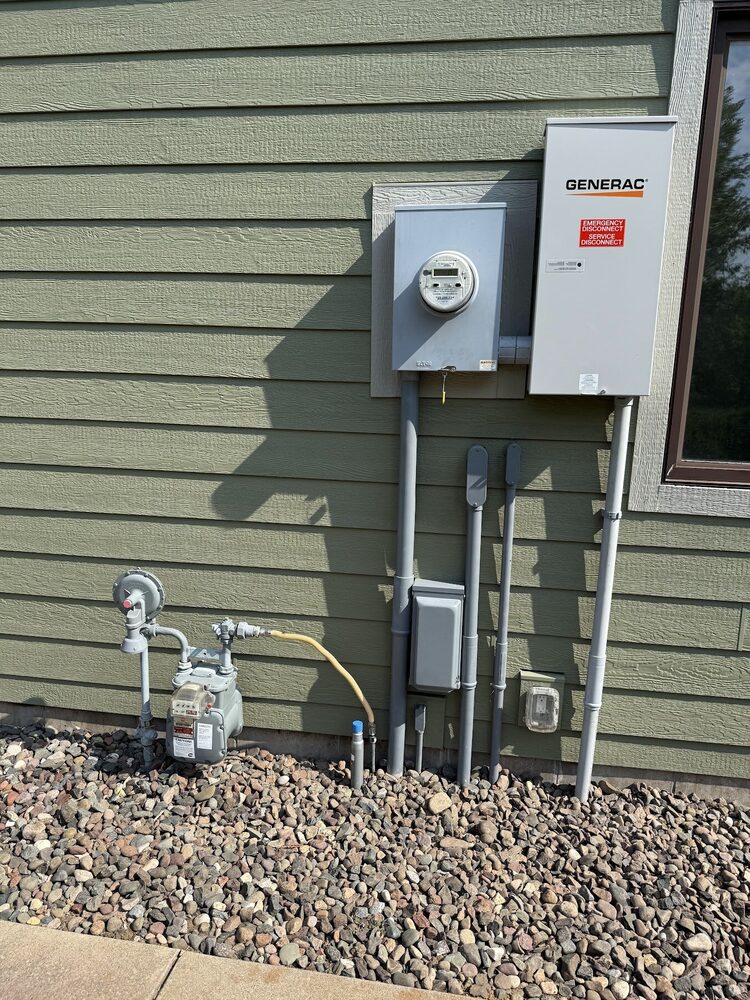 Generac service entrance with meter and emergency disconnect